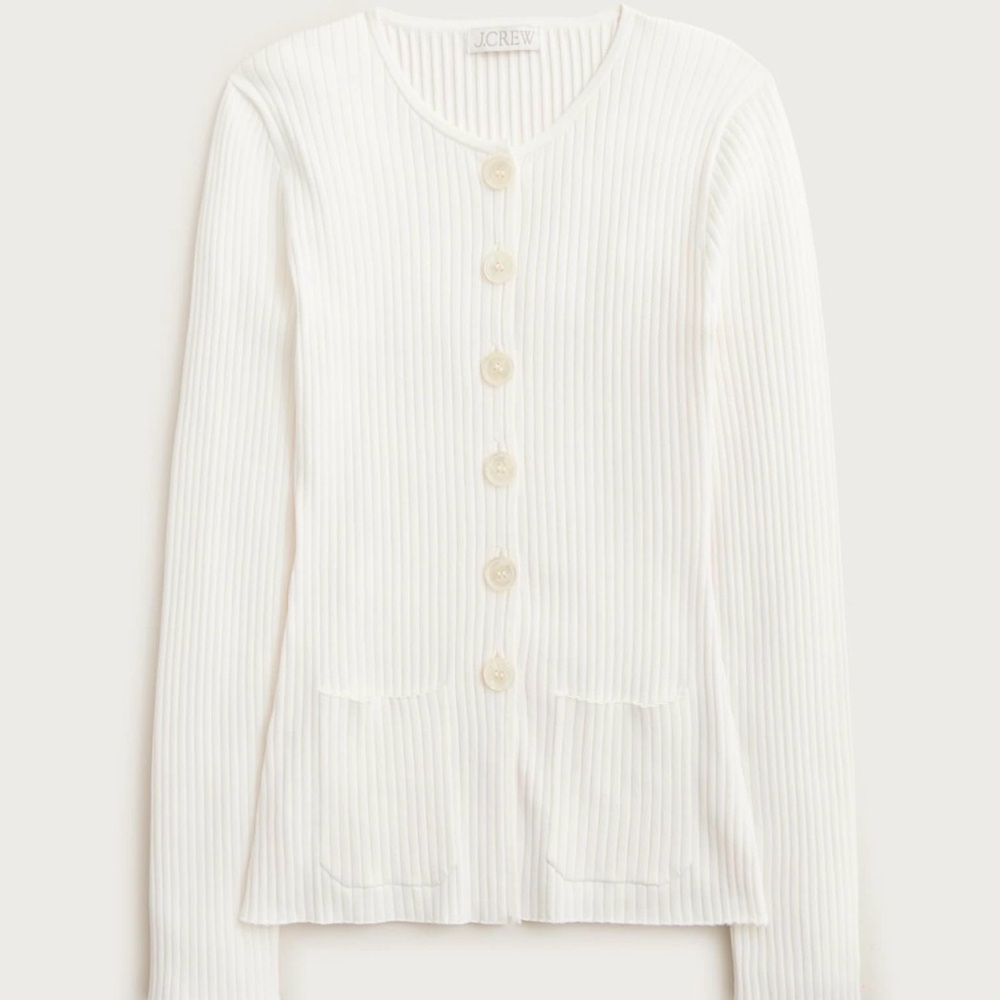 J Crew Super Stretch Ribbed Cardigan